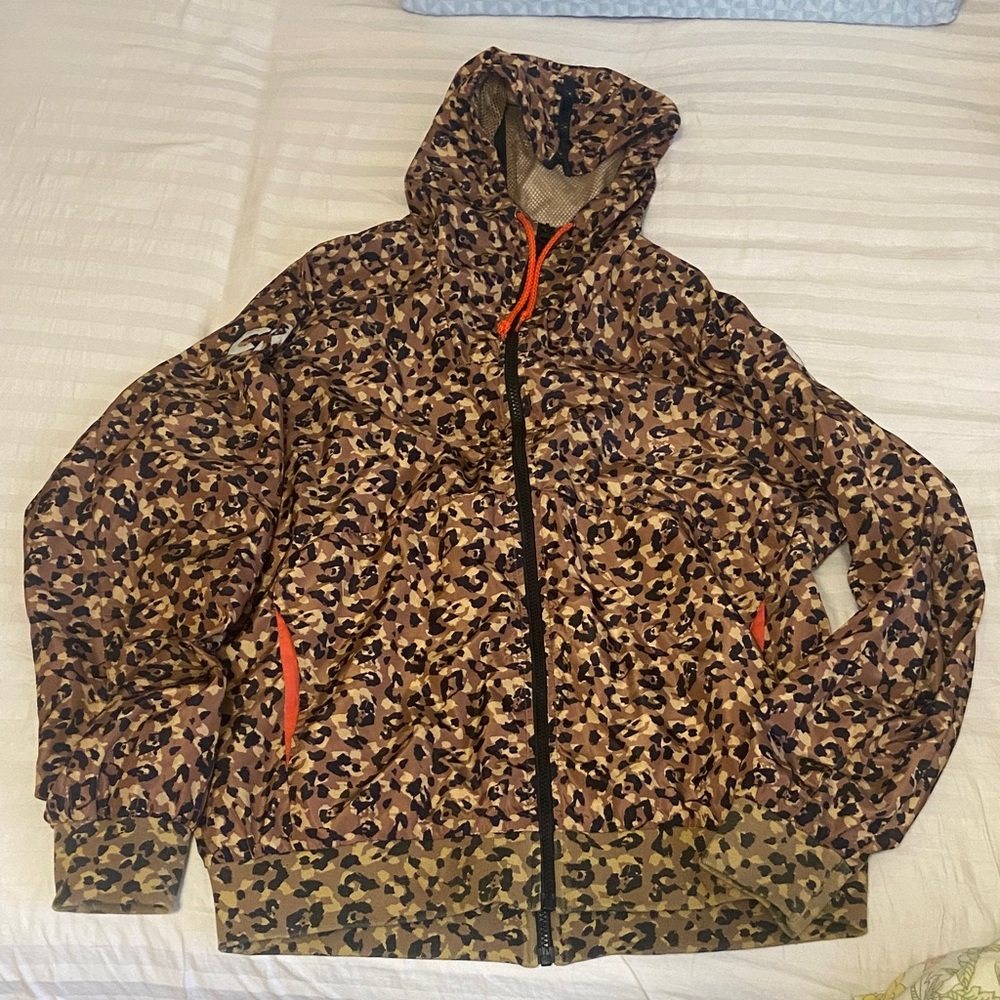 Crooks and castles cheetah zip raincoat - large
